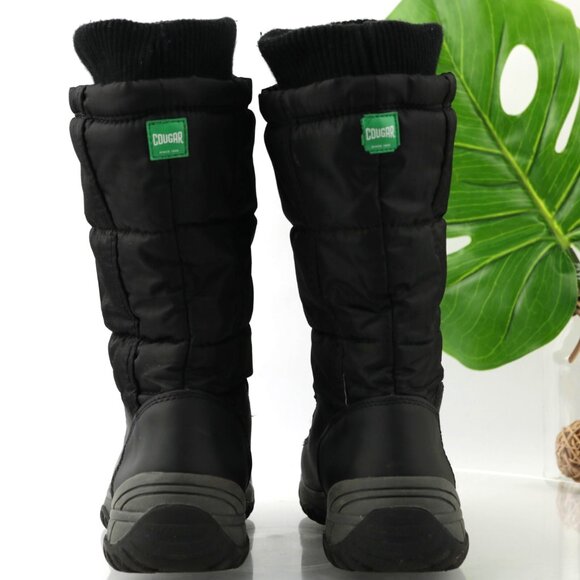 Cougar Womens Devon Snow Boot Size 7 Black Nylon Waterproof Quilted Pull On - Picture 6 of 10